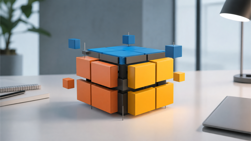 Cubo modular de 4 Consultores: la estructura que se construye pieza por pieza