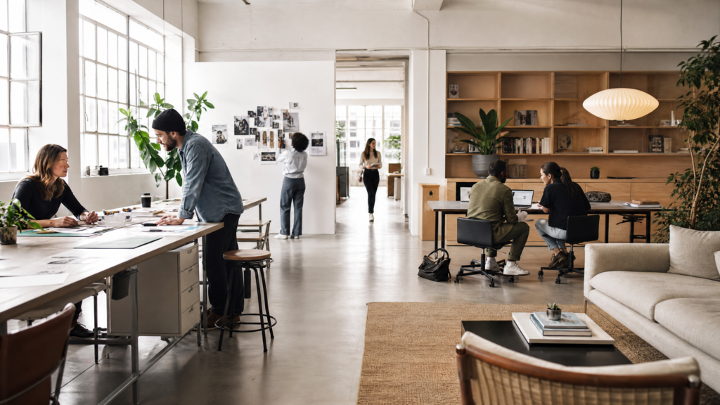 Espacio de trabajo colaborativo durante una sesión de formación